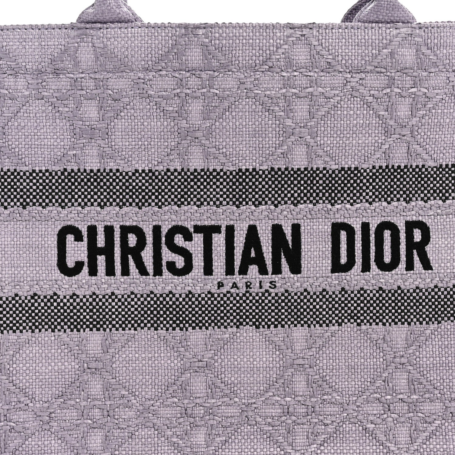 Christian Dior Raffia Cannage Medium Book Tote Lilac 8 of 11