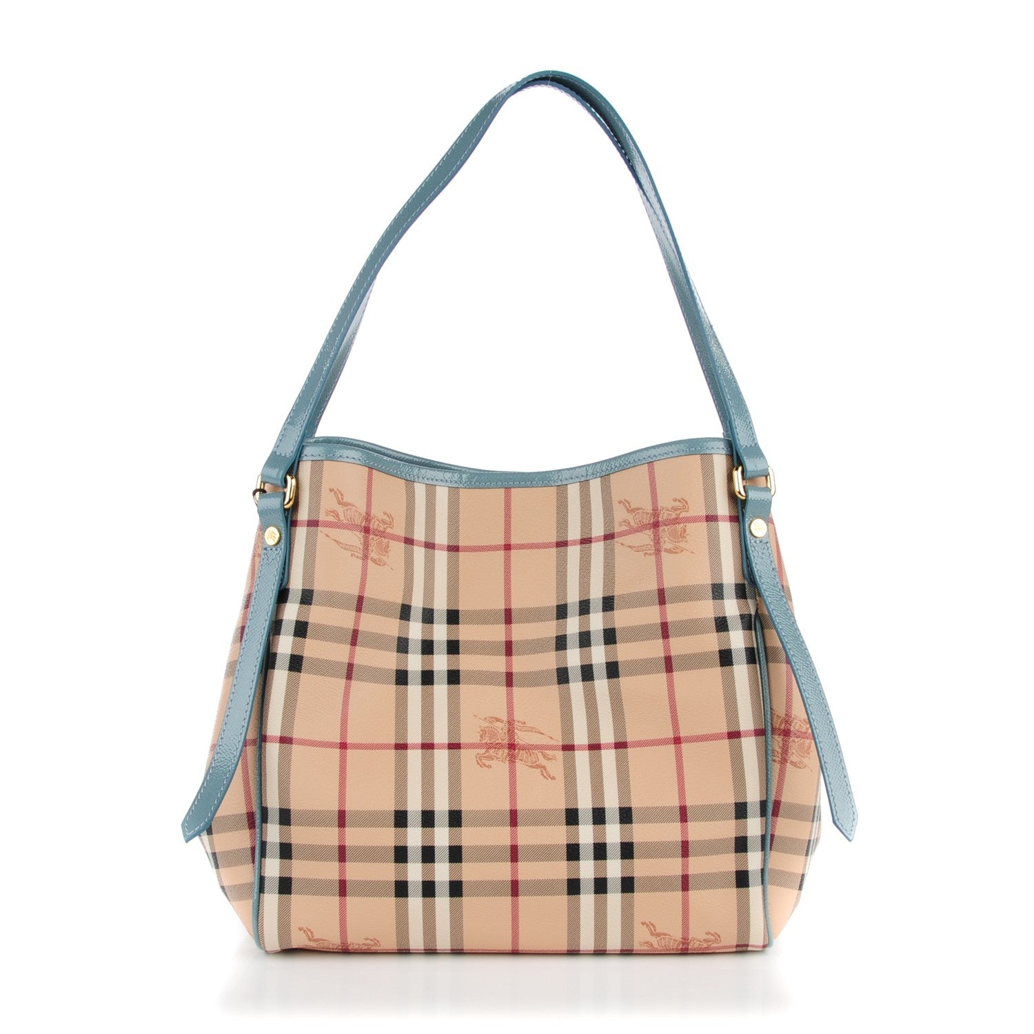 Burberry Haymarket Check Small Canterbury Tote Eucalyptus Grey 1 of 7