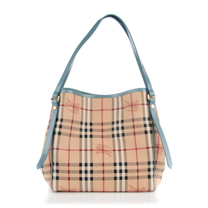 Burberry Haymarket Check Small Canterbury Tote Eucalyptus Grey 1 of 7