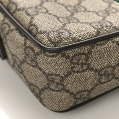 Gucci GG Supreme Monogram Canvas Web Shoulder Bag Brown 8 of 10