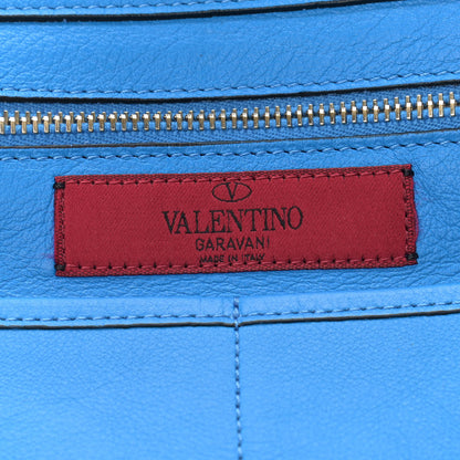 Valentino Garavani Vitello Medium Rockstud Tote Blue Fluo 5 of 8