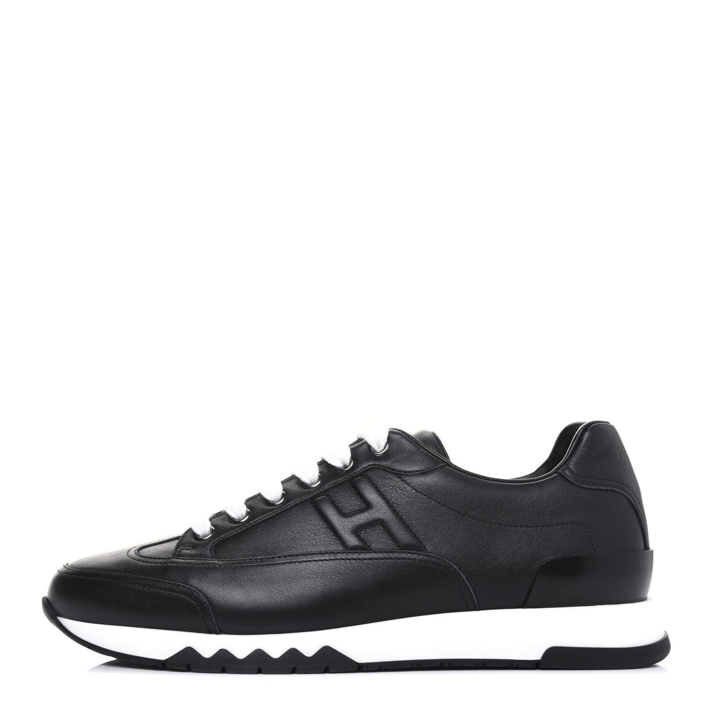 Calfskin Womens Trail Sneakers 40 Black