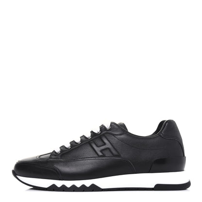 Hermes Calfskin Womens Trail Sneakers 40 Black 1 of 9