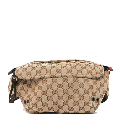 Gucci Monogram Large Belt Bag Beige Dark Brown 1 of 8