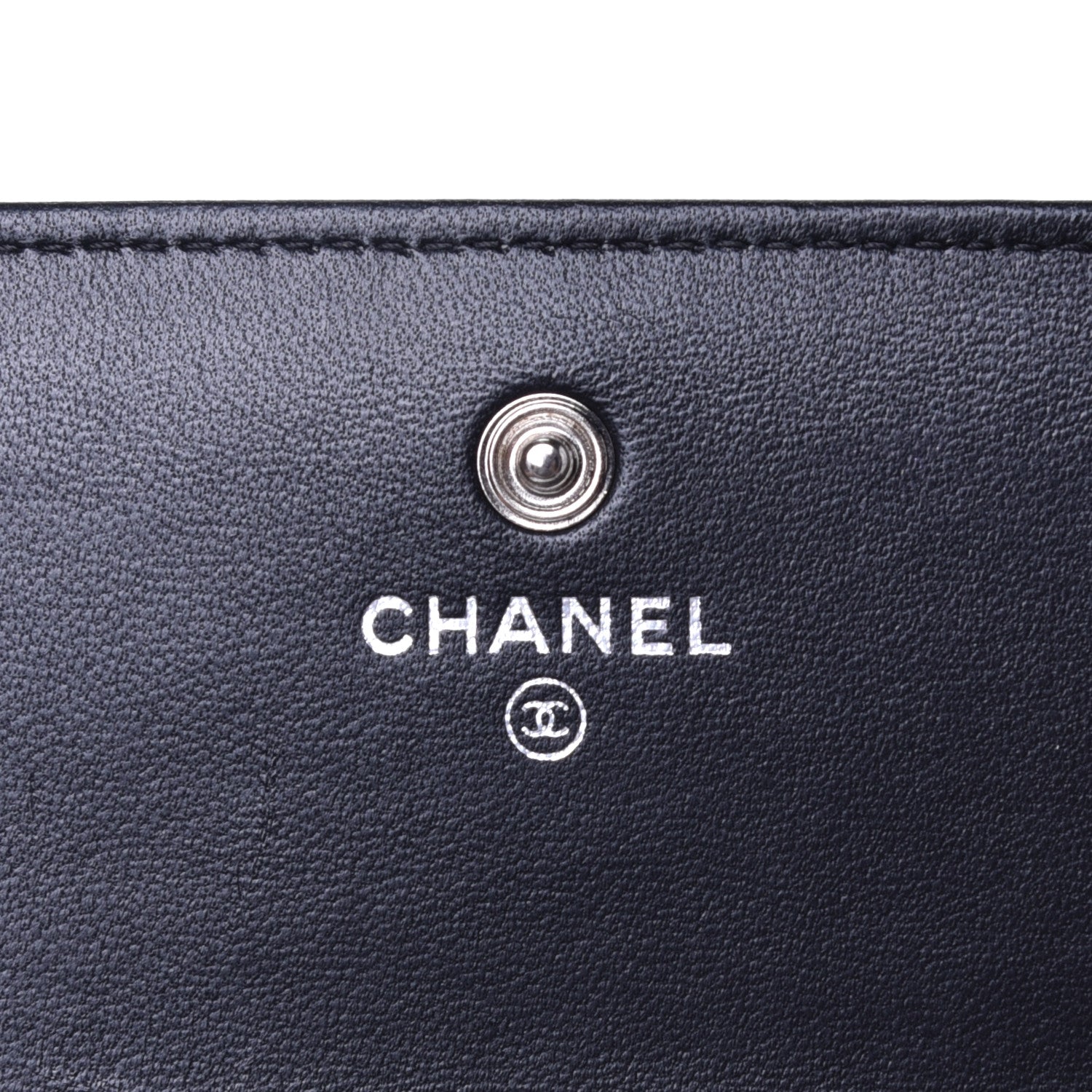 Chanel Lambskin Airlines Wallet On Chain WOC Blue Black Red 8 of 16