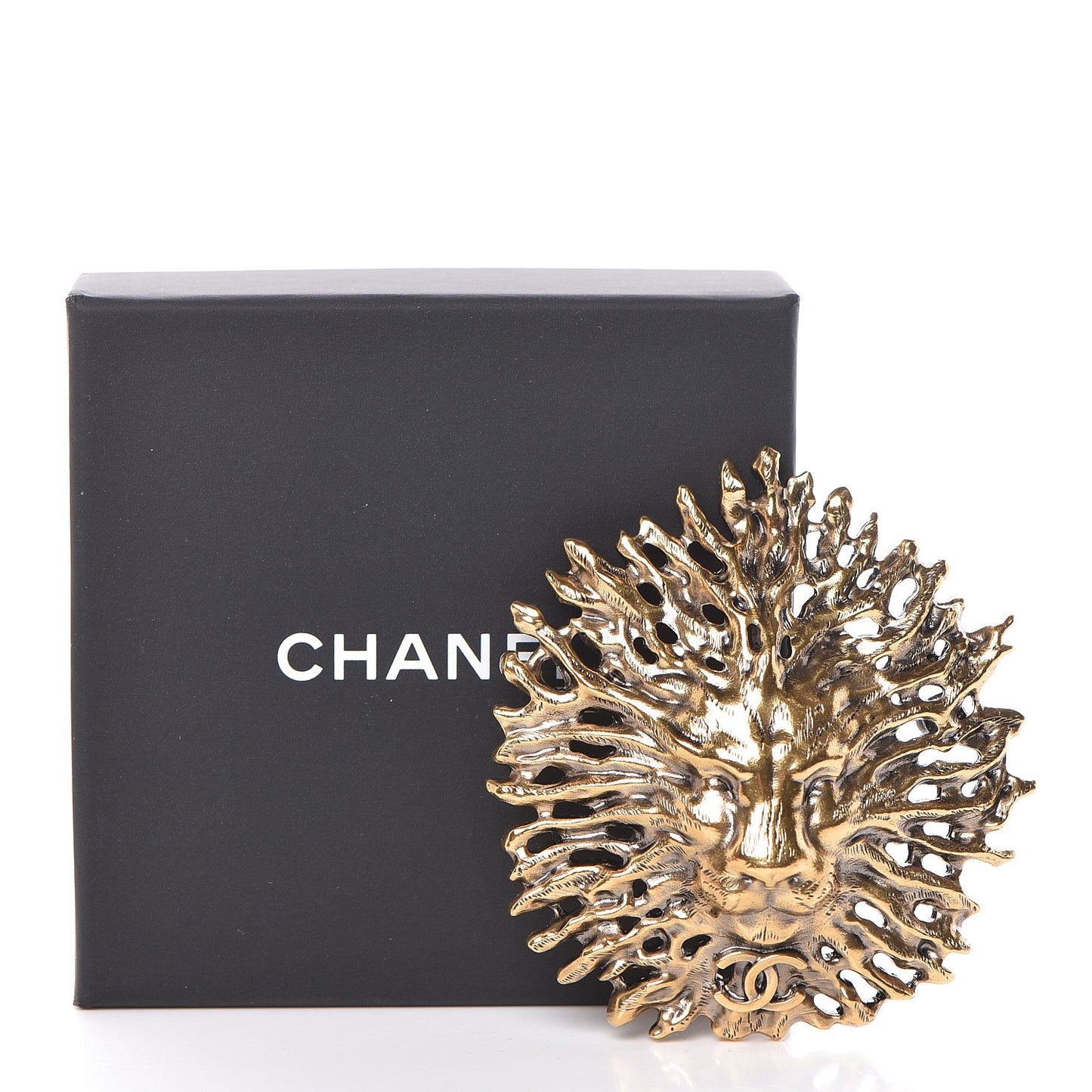 CC Lion Brooch Gold