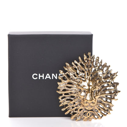 Chanel CC Lion Brooch Gold 5 of 5