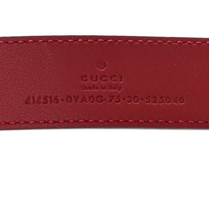 Gucci Plutone Calfskin Double G 30mm Belt 75 30 Red 3 of 6