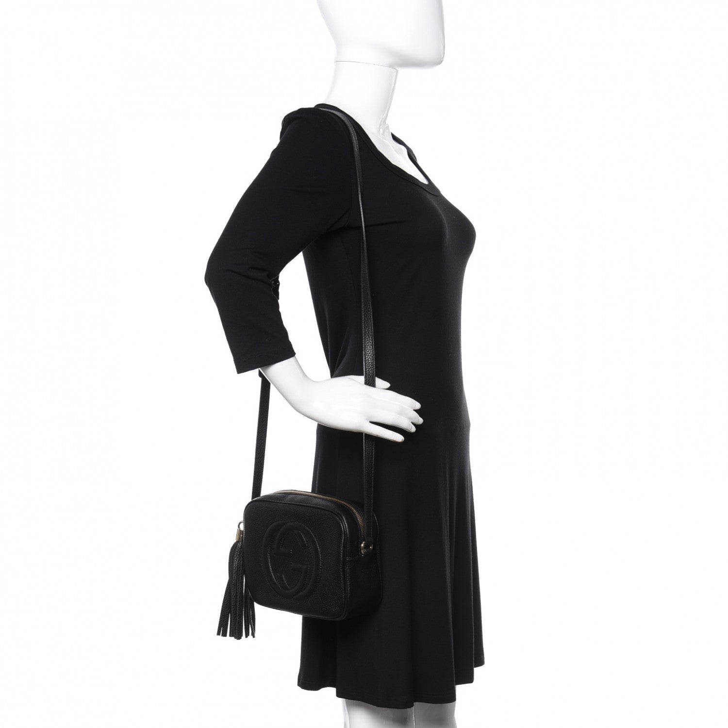 Gucci Pebbled Calfskin Small Soho Disco Bag Black 2 of 12