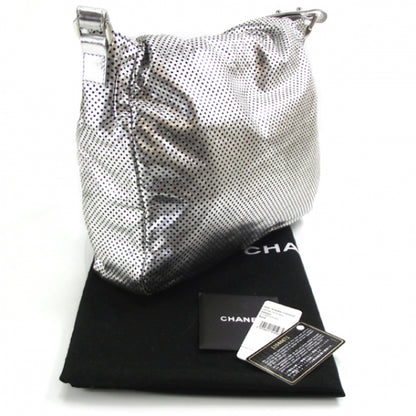 Chanel Metallic Glazed Calfskin Perforated Medium Rodeo Drive Tote Silver 3 of 12