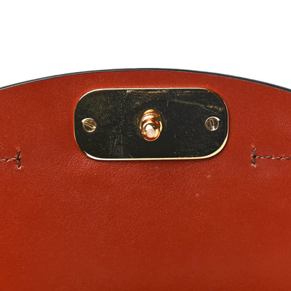 Chloe Calfskin Crocodile Embossed Mini C Double Carry Woodsy Green Chestnut Brown 13 of 14