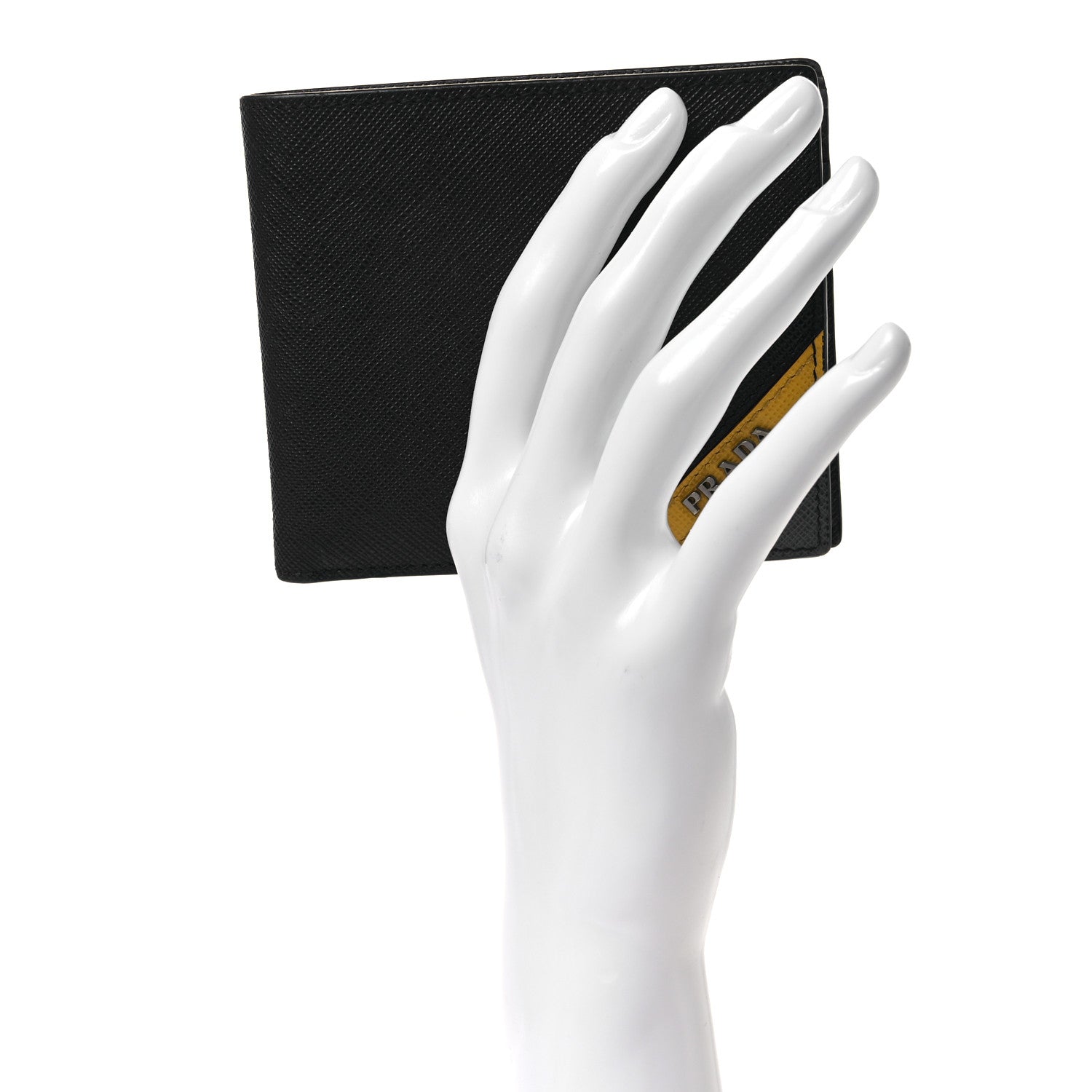 Prada Saffiano Tri-Color Bi-Fold Wallet Baltico Girasole Marmo 2 of 10