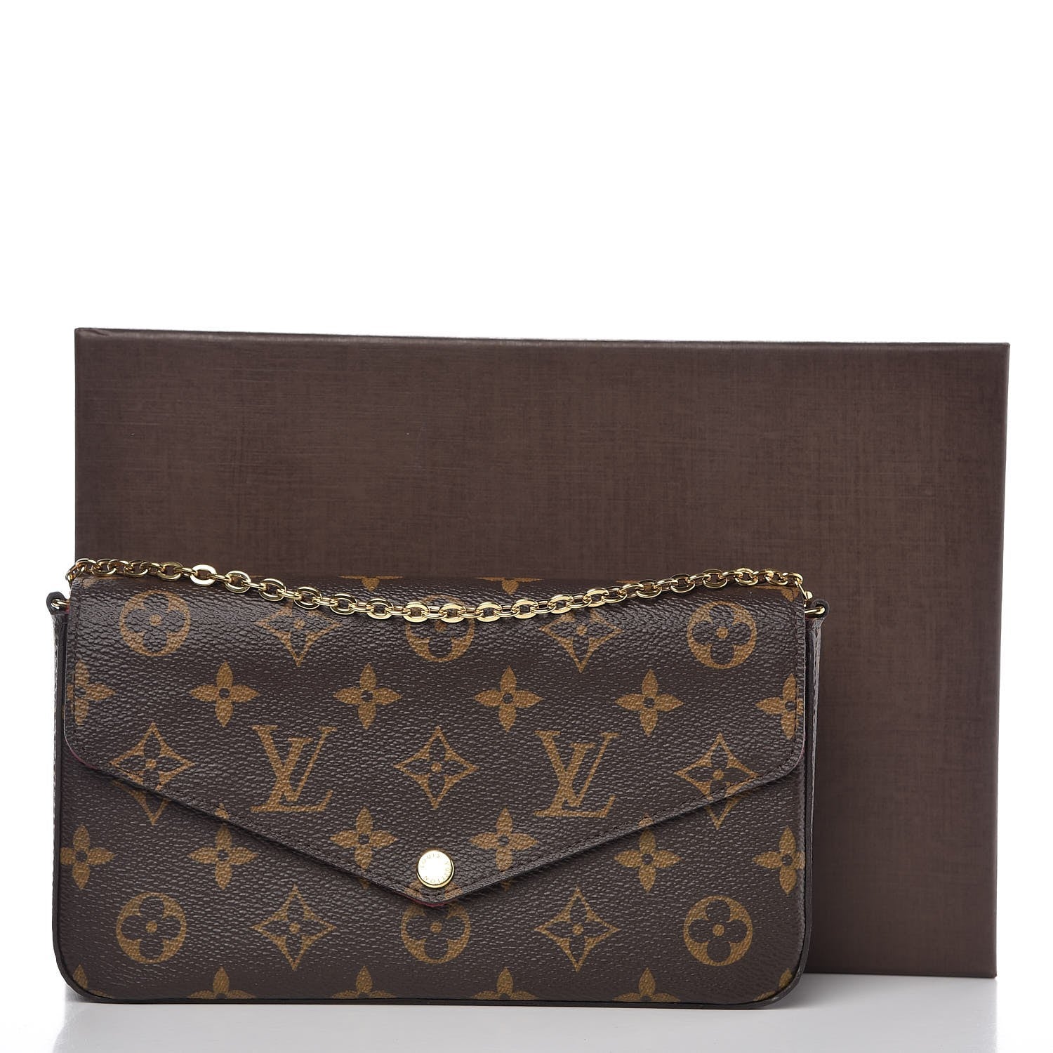 Louis Vuitton Monogram Pochette Felicie Chain Wallet Fuchsia 11 of 11