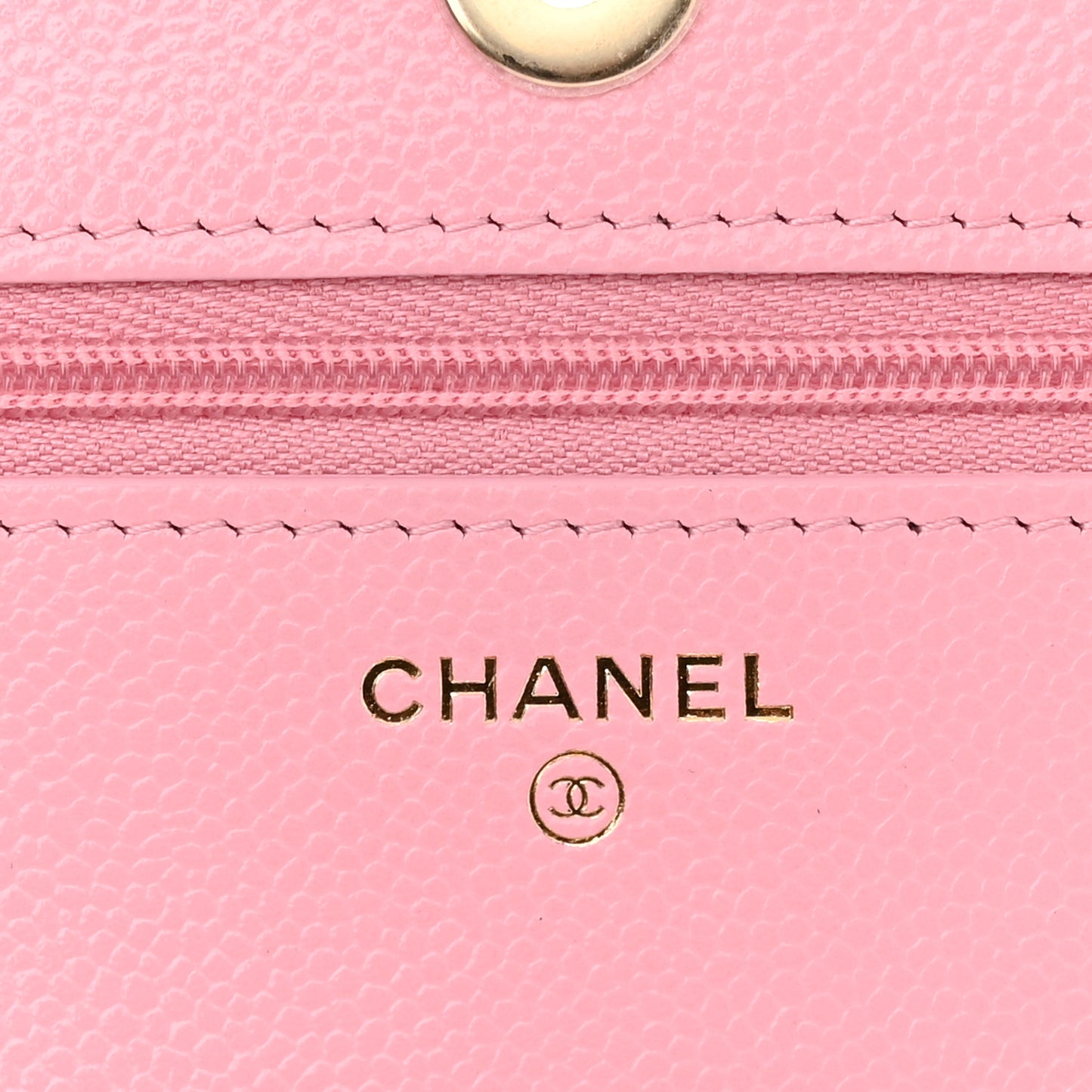 Caviar Quilted Chain CC Wallet On Chain WOC Pink