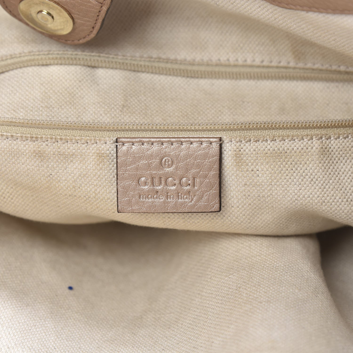 Gucci Metallic Cellarius Calfskin Large Sukey Tote Winter Rose 6 of 15