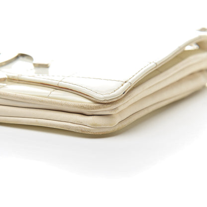 Chanel Patent Square Stitched CC Flap Clutch White 10 of 21