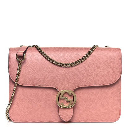 Gucci Dollar Calfskin Interlocking G Shoulder Bag Soft Pink 1 of 12