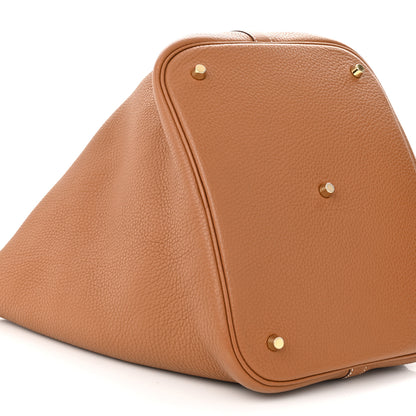 Hermes Taurillon Clemence Picotin Lock 26 GM Gold 9 of 10