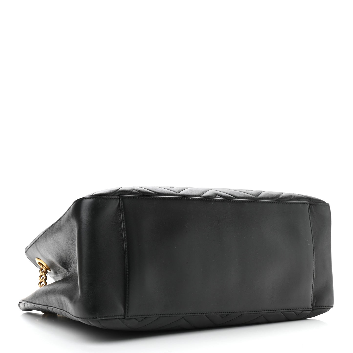 Calfskin Matelasse Medium GG Marmont Shoulder Tote Bag Black