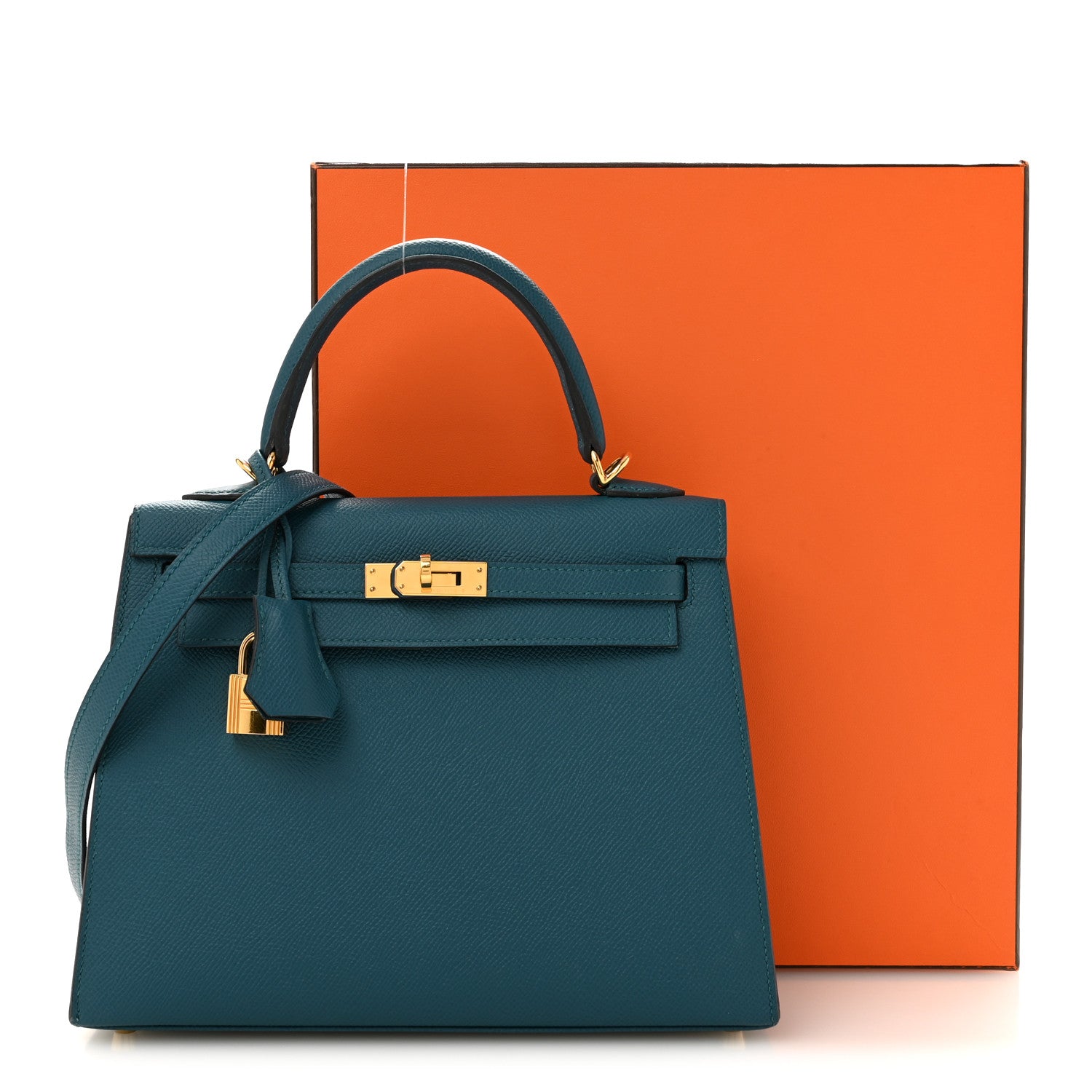 Hermes Epsom Kelly Sellier 25 Vert Bosphore 14 of 14