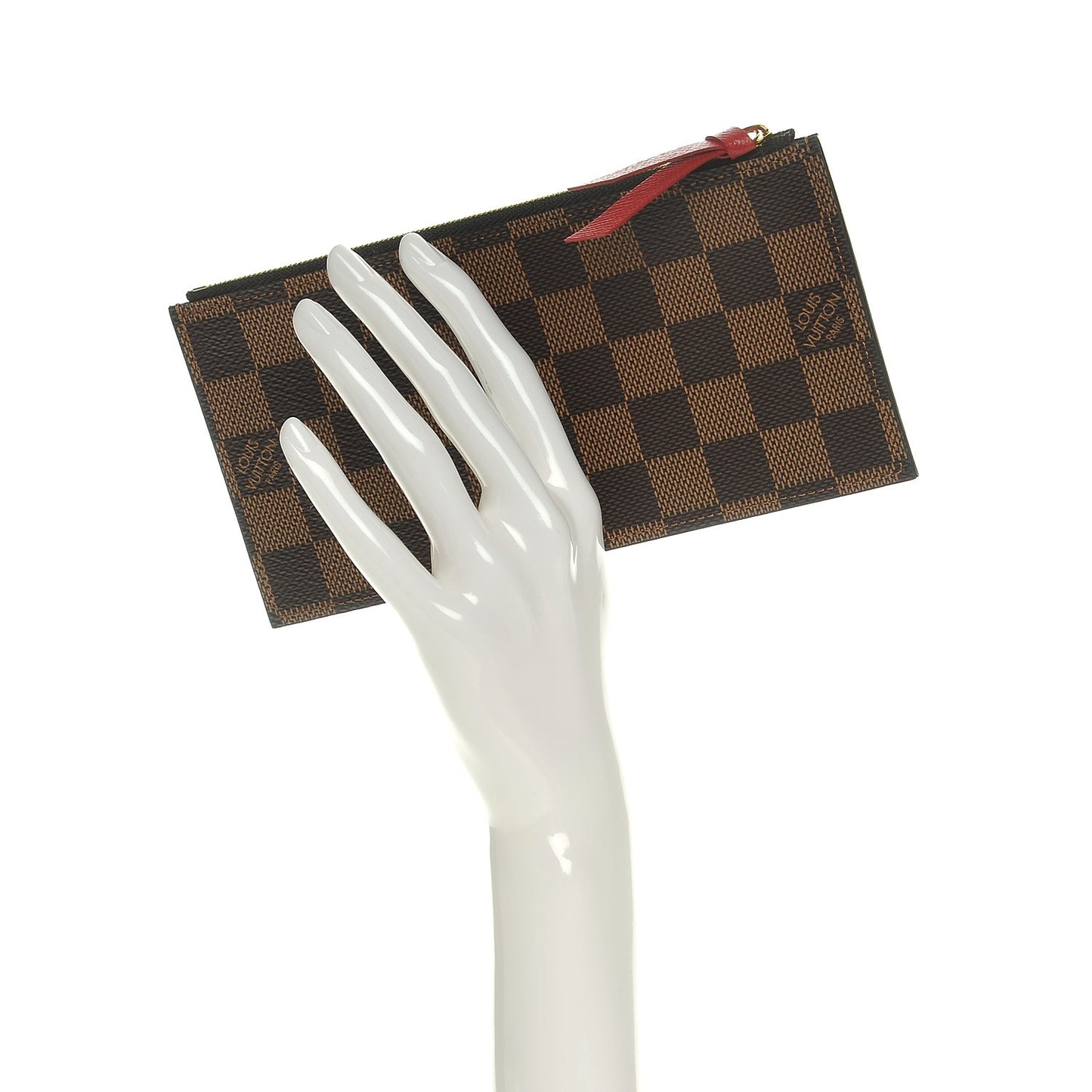 Damier Ebene Felicie Chain Wallet Zippered Insert