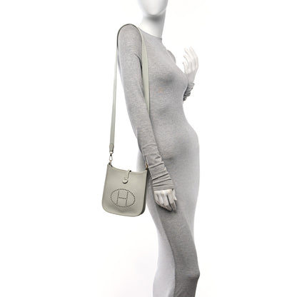 Hermes Taurillon Clemence Amazone Evelyne TPM Gris Neve 3 of 10