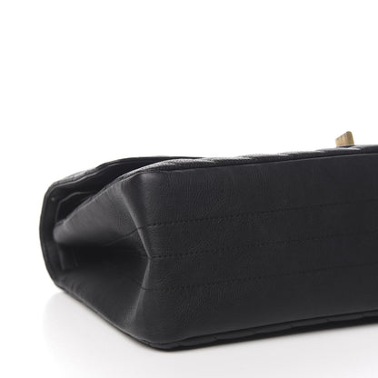 Chanel Crumpled Calfskin Chevron Quilted 2.55 Reissue 226 Black 7 of 12