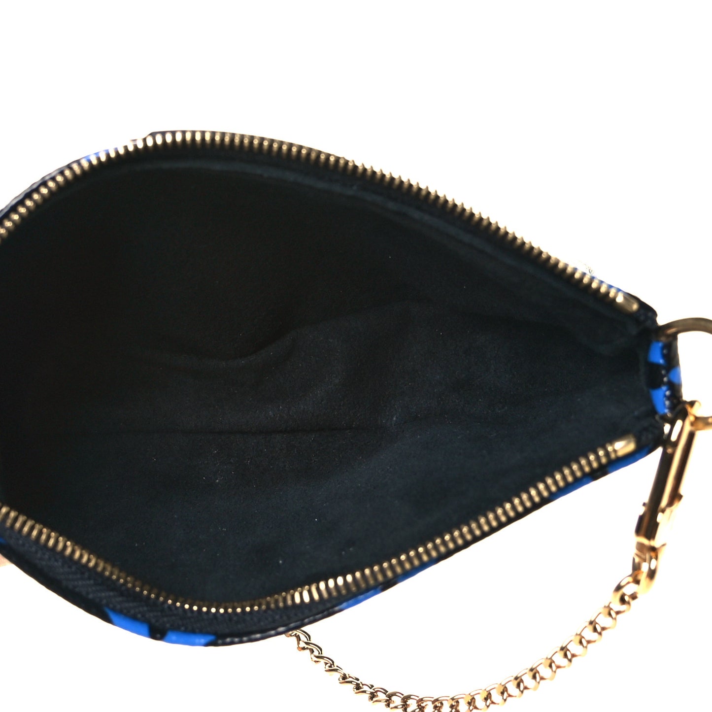 Colored Monogram Mini Pochette Accessories Blue Black