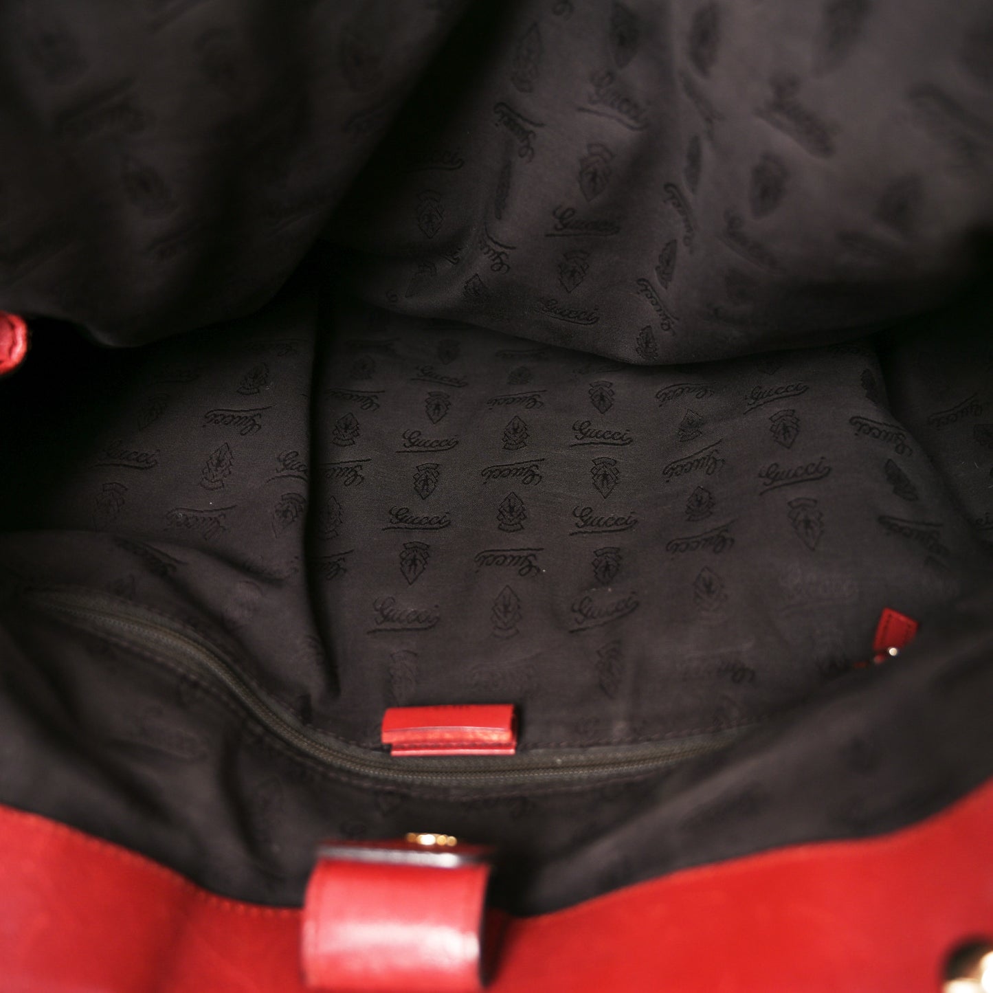Guccissima Large Sukey Tote Red