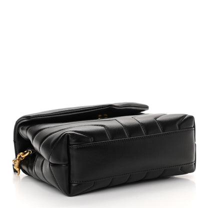 Saint Laurent Calfskin Y Quilted Monogram Toy Loulou Crossbody Bag Black 4 of 11