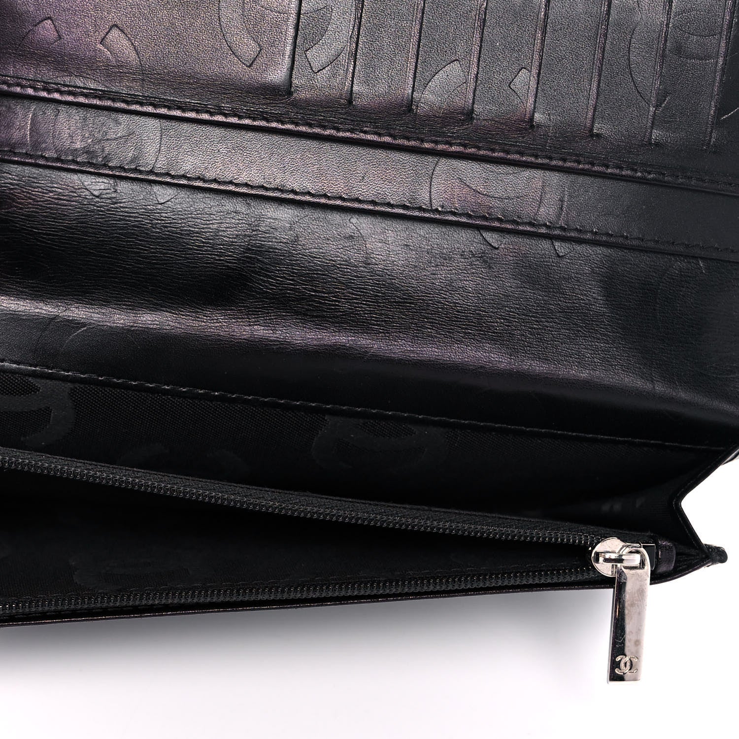 Chanel Calfskin Quilted Cambon Yen Wallet Black 6 of 11