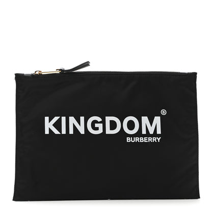 Burberry Nylon Kingdom Flat Pouch Black 1 of 8