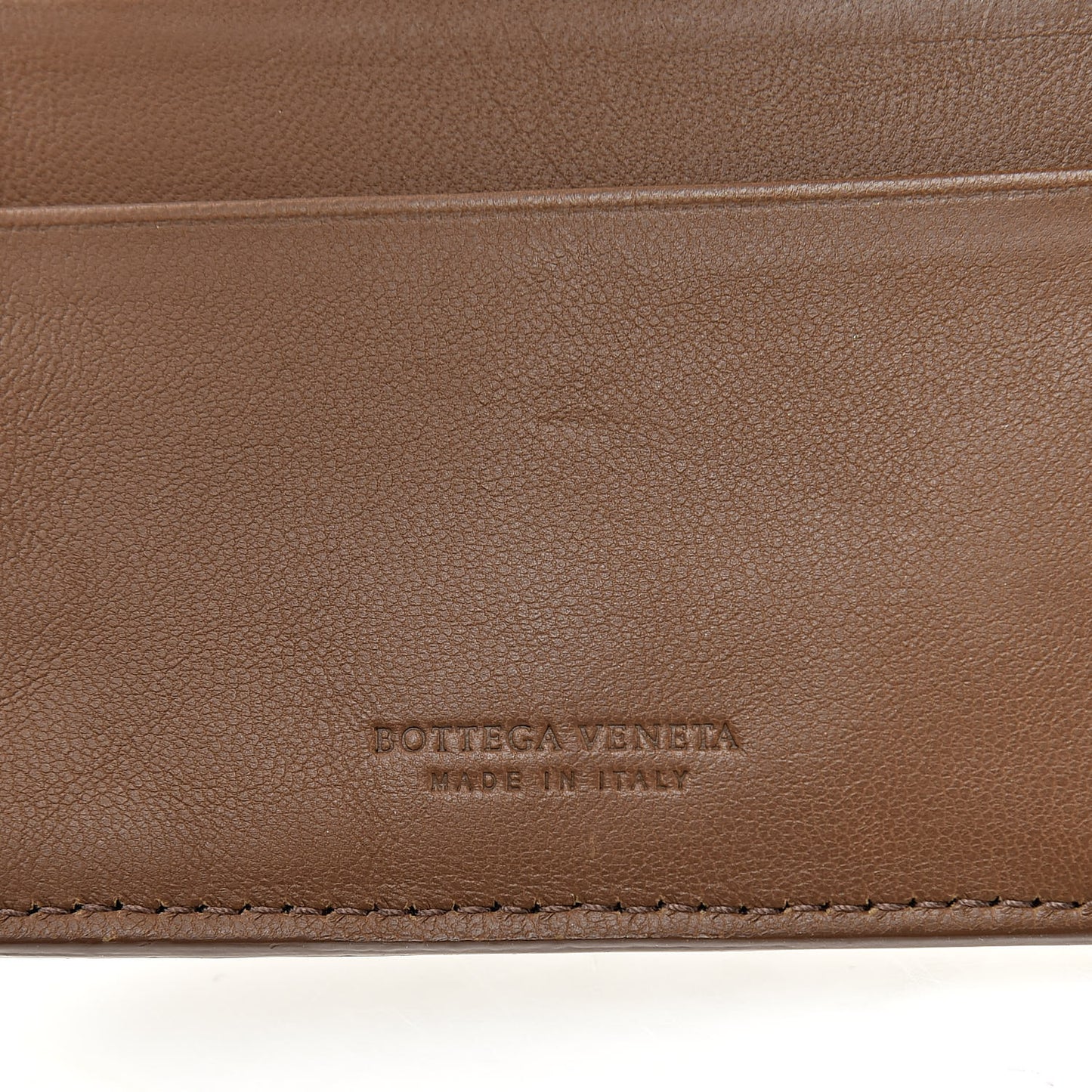Nappa Intrecciato French Compact Wallet Maple