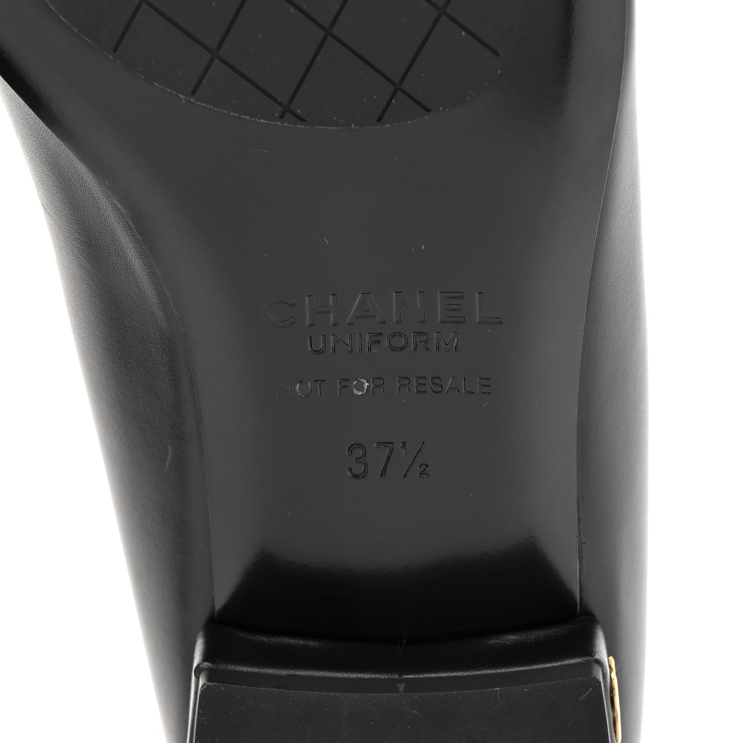 Chanel Lambskin Cap Toe CC Uniform Ballerina Flats 37.5 Black 7 of 10