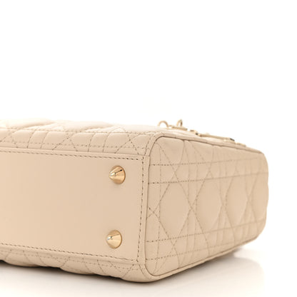 Christian Dior Lambskin Cannage Small My ABCDior Lady Dior Beige 10 of 11