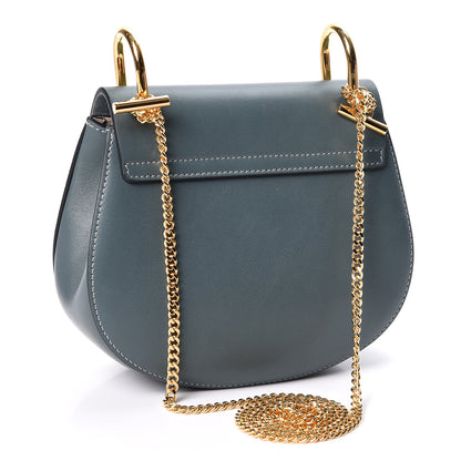 Chloe Suede Smooth Calfskin Mini Drew Shoulder Bag Cloudy Blue 2 of 8