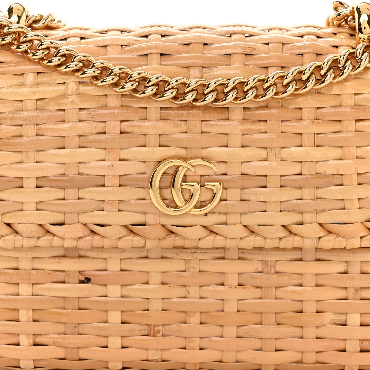 Gucci Glazed Wicker Mini Cestino Shoulder Bag Natural 8 of 11