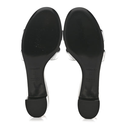 Hermes Metallic Nappa Oasis Sandals 39 Argent 6 of 9