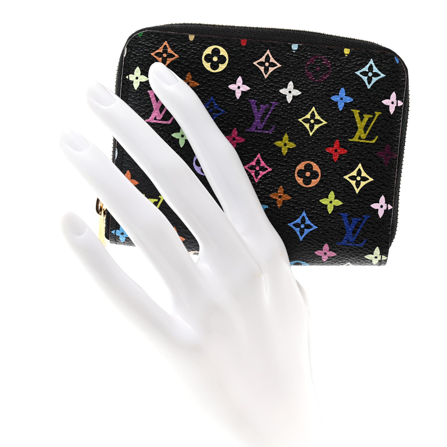 Louis Vuitton Monogram Multicolor Zippy Coin Purse Black Grenade 2 of 9