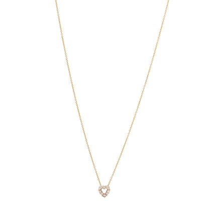 Roberto Coin 18K Yellow Gold Diamond Tiny Treasures Heart Pendant Necklace 1 of 6