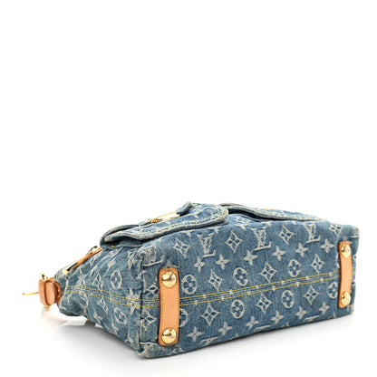 Louis Vuitton Monogram Denim Baggy PM Blue 4 of 13