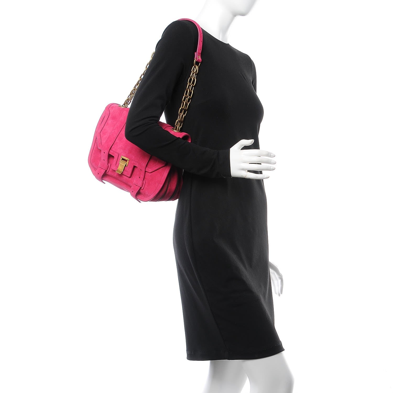 Proenza Schouler Suede PS1 Mini Pouch Messenger Bag Chianti 2 of 16