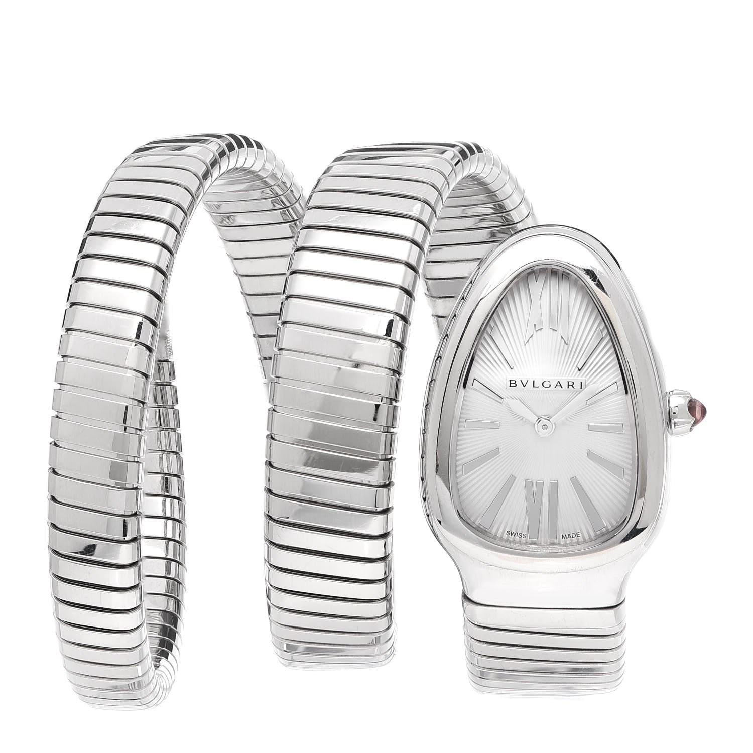 Bulgari Stainless Steel 35mm Serpenti Tubogas Double Spiral Quartz Watch 1 of 6