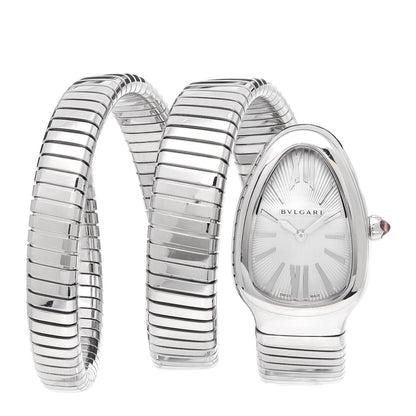 Bulgari Stainless Steel 35mm Serpenti Tubogas Double Spiral Quartz Watch 1 of 6