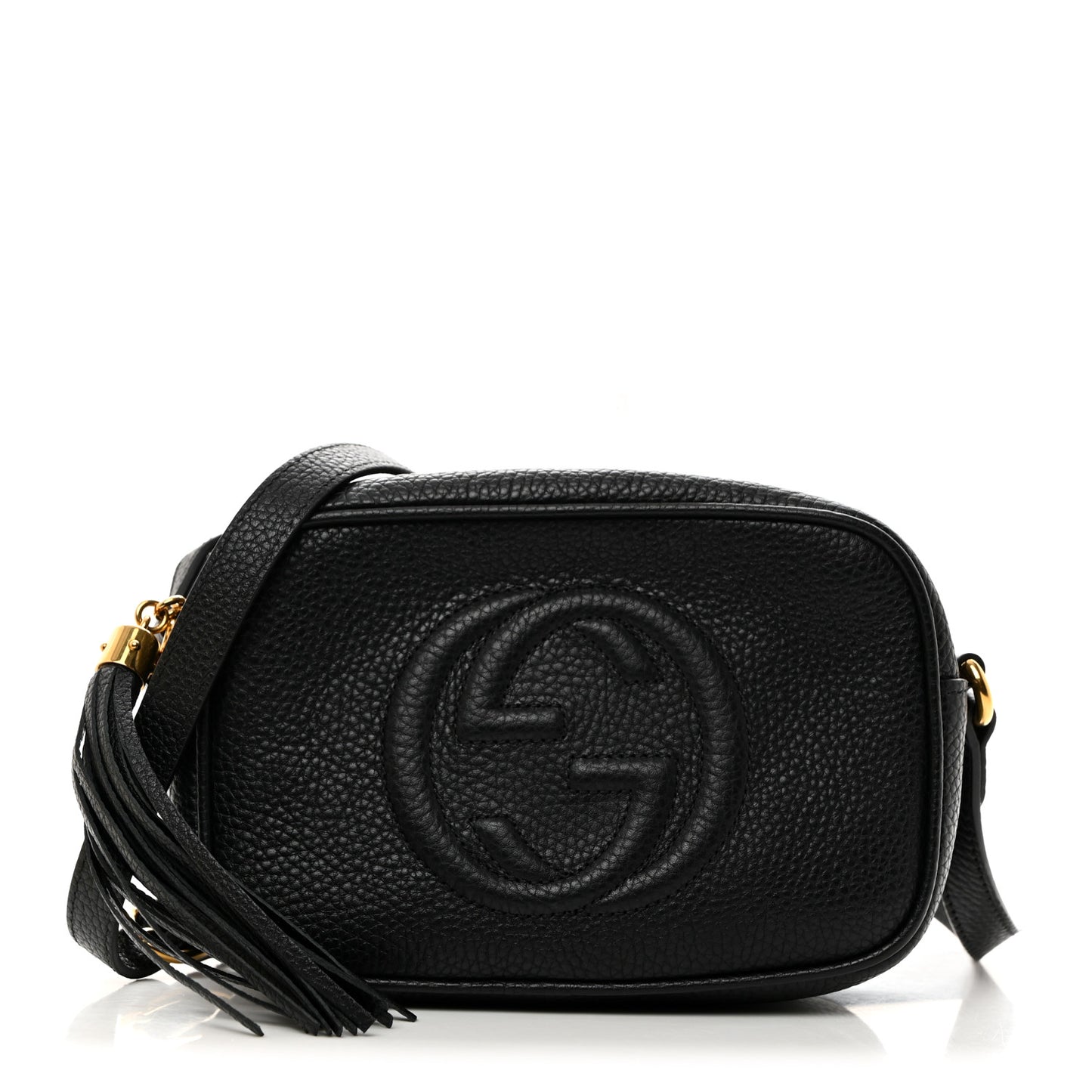 Pebbled Calfskin Mini Soho Disco Bag Black
