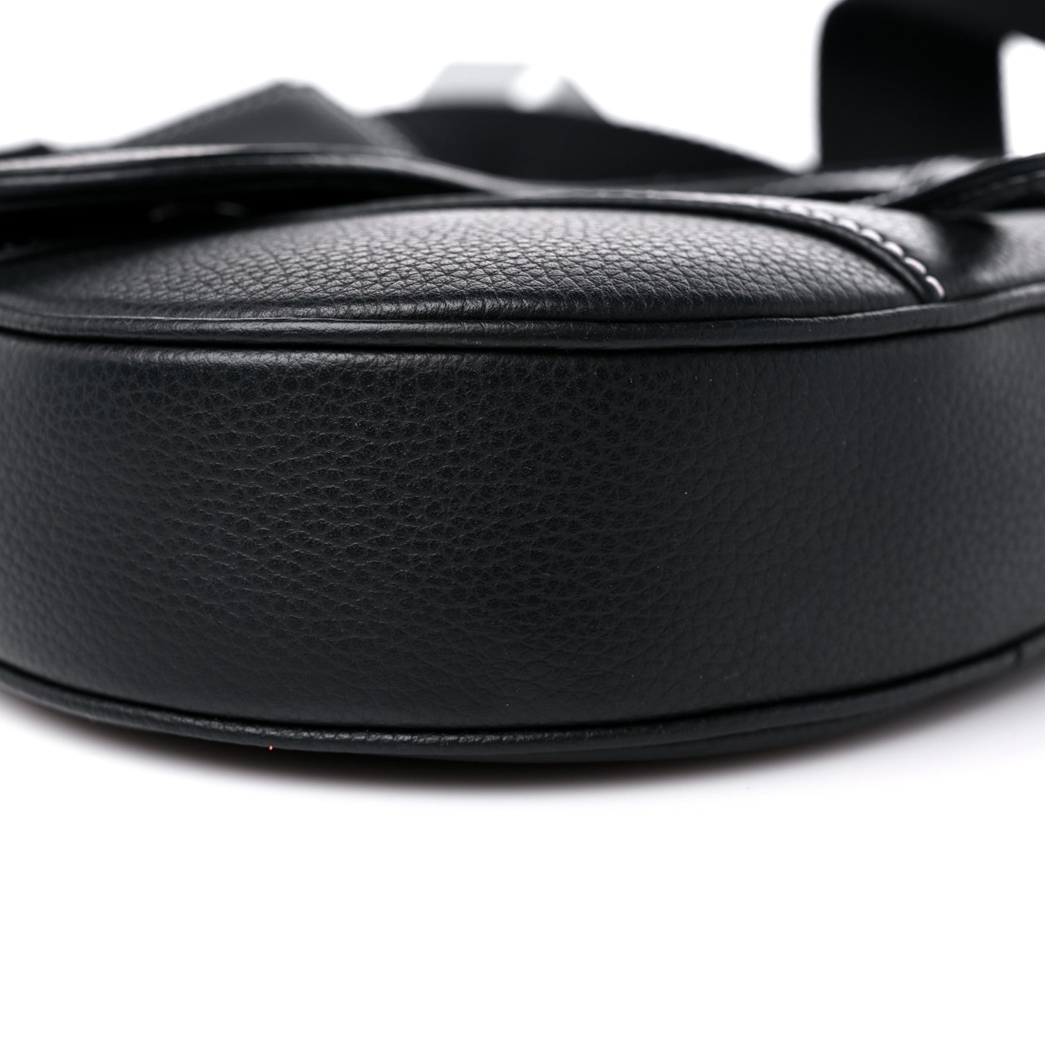Christian Dior Grained Calfskin Kim Jones Saddle Bag Black 6 of 12