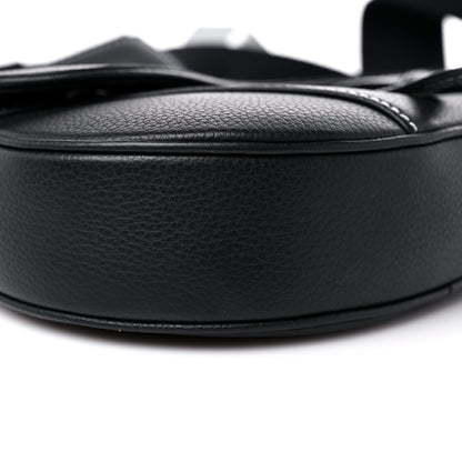 Christian Dior Grained Calfskin Kim Jones Saddle Bag Black 6 of 12