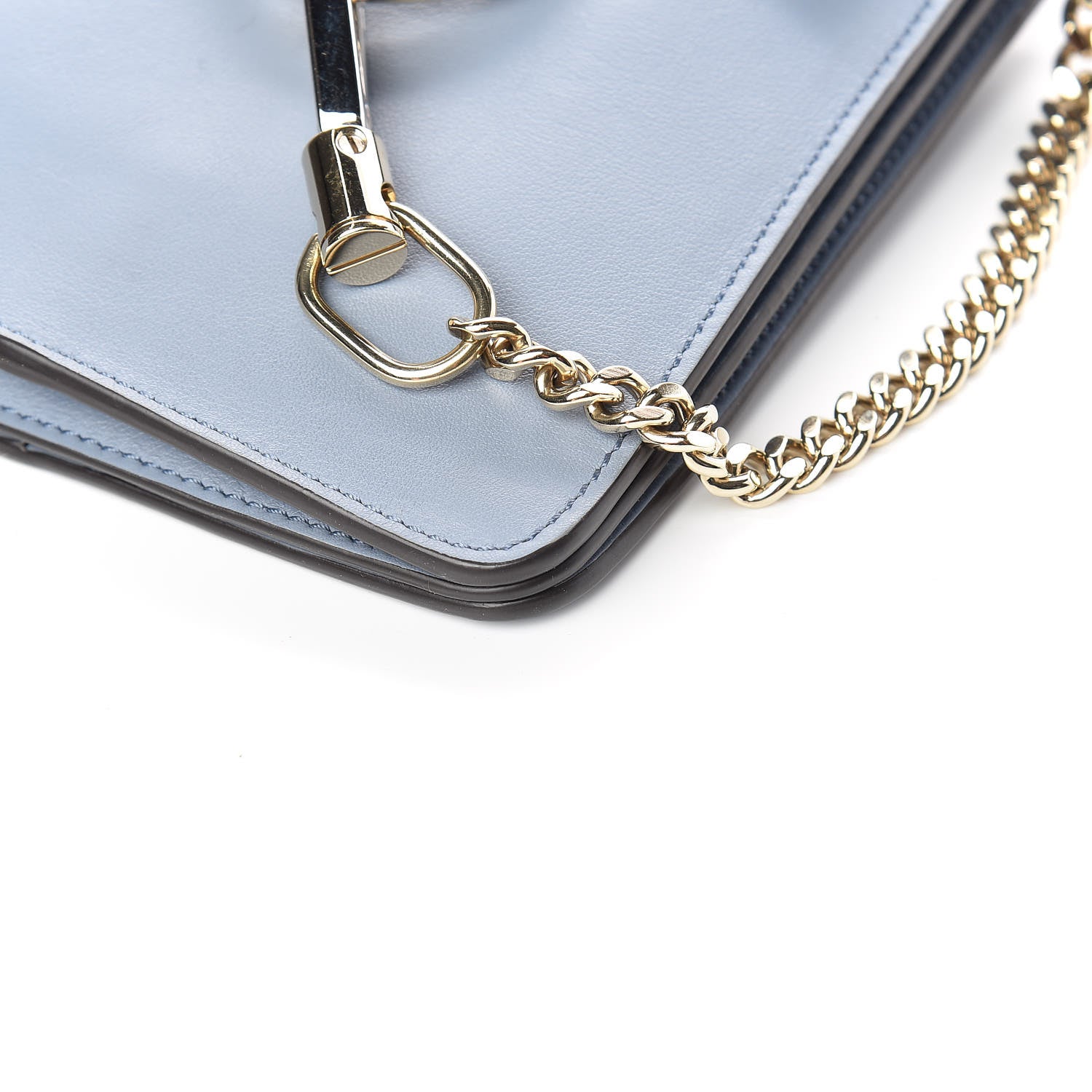 Chloe Suede Calfskin Mini Faye Bracelet Bag Washed Blue 8 of 10