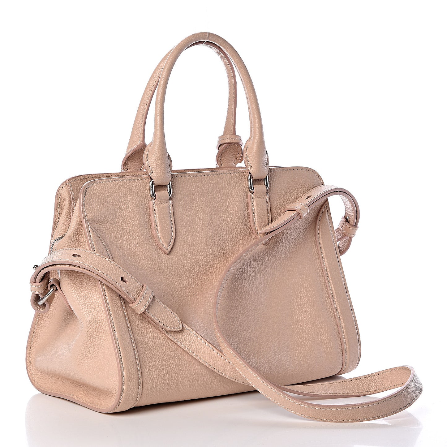 Pebbled Calfskin Small Skull Padlock Zip Around Tote Teint