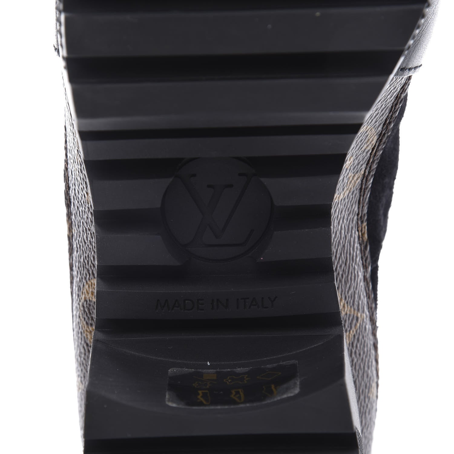 Louis Vuitton Suede Calfskin Monogram Laureate Platform Desert Boots 37.5 Black 9 of 11